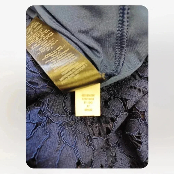 White House Black Market WHBM  Blue Sheath Midi Dress Size 4 - Picture 10 of 10